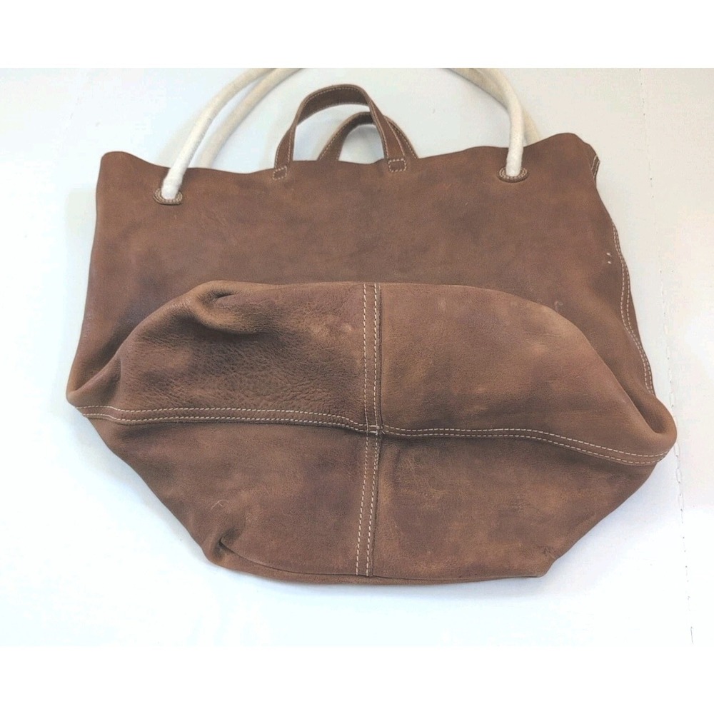 Madewell The Convertible Siena Brown Leather Tote w/ Rope Handles - Picture 3 of 7